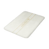 Eenvoudige elegante  tekst | Goud van wit Badmat (Gekanteld)