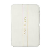 Eenvoudige elegante  tekst | Goud van wit Badmat (Voorkant Verticaal)