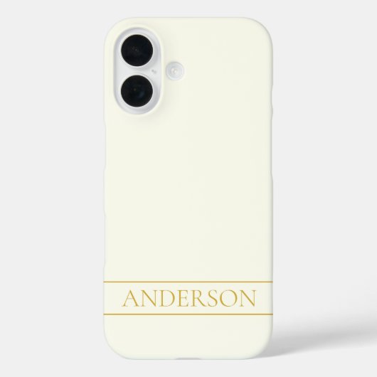 Eenvoudige elegante  tekst | Goud van wit Case-Mate iPhone Case (Achterkant)