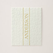 Eenvoudige elegante tekst | Goud van wit Legpuzzel (Verticaal)