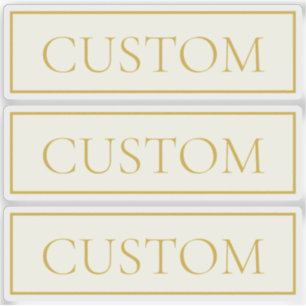 Eenvoudige elegante  tekst   Goud van wit Sticker