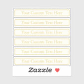 Eenvoudige elegante  tekst | Goud van wit Sticker (Vel)