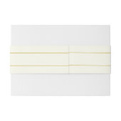 Eenvoudige elegante tekst | Goud van wit Uitnodigingen Wikkel (Achterkant Voorbeeld)