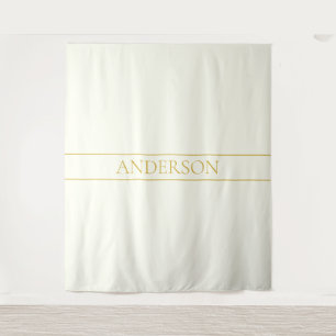 Eenvoudige elegante  tekst   Goud van wit Wandkleed