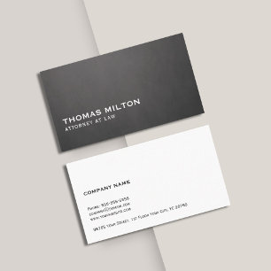 Eenvoudige Elegante Textuur Donkergrijs Wit Consul Visitekaartje