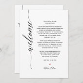 Eenvoudige Elegante Trouw Welkom & Evenementen Kaa Programma (Voorkant / Achterkant)