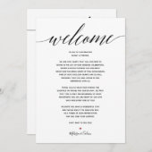 Eenvoudige Elegante Trouw Welkom & Evenementenkaar Programma (Voorkant / Achterkant)