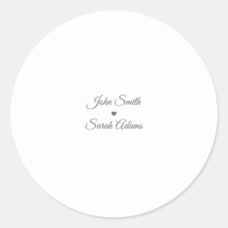 Eenvoudige Elegante Trouwsticker Ronde Sticker