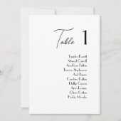 Eenvoudige & Elegante Trouwtafel Zitplaatsen Kaart (Voorkant)