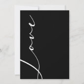 Eenvoudige elegante typografie Love Wedding Kaart (Achterkant)