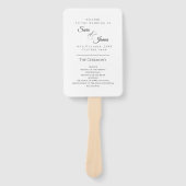 Eenvoudige elegante typografie Modern Wedding Prog Handwaaier (Voorkant)