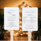 Eenvoudige elegante typografie Modern Wedding Prog Handwaaier