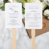 Eenvoudige elegante typografie Modern Wedding Prog Handwaaier