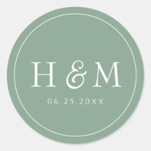 Eenvoudige Elegante Typografie Monogram Trouwdag