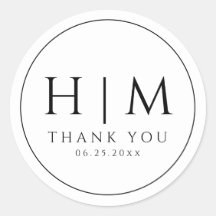 Eenvoudige Elegante Typografie Monogram Trouwdag