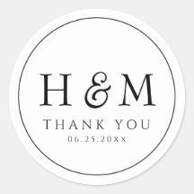 Eenvoudige Elegante Typografie Monogram Trouwdag