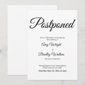 Eenvoudige elegante uitgestelde huwelijksaankondig kaart (Voorkant / Achterkant)