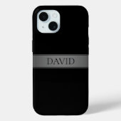 Eenvoudige elegante verloopstreep bewerkbare kleur Case-Mate iPhone case (Achterkant)