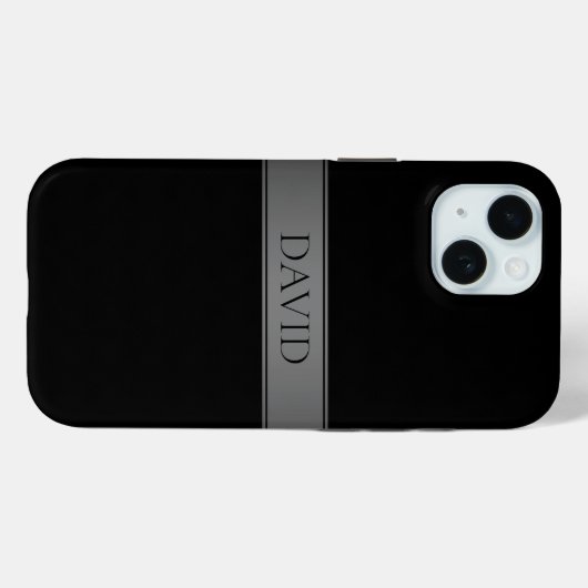 Eenvoudige elegante verloopstreep bewerkbare kleur Case-Mate iPhone case (Achterkant (horizontaal))