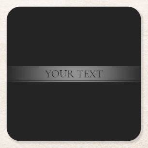 Eenvoudige elegante verloopstreep bewerkbare kleur vierkante kartonnen onderzetter