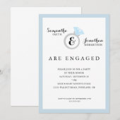 Eenvoudige Elegante Verlovingspartij Kaart (Voorkant / Achterkant)