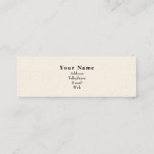 Eenvoudige elegante vetgedrukte tekst rood mini visitekaartje (Achterkant)