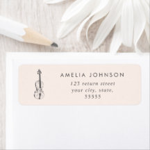 Eenvoudige elegante viool leraar muzikant Blush Pi