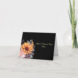 Eenvoudige Elegante Waterverf Bloemen Blank Note K Feestdagen Kaart