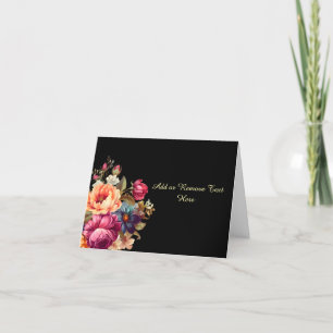 Eenvoudige Elegante Waterverf Bloemen Blank Note K Feestdagen Kaart