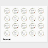 Eenvoudige Elegante Wilde Bloemen Baby Shower Beda Ronde Sticker (Vel)