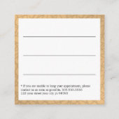 Eenvoudige Elegante Wit Gouden Haarbenoeming Afsprakenkaartje (Achterkant)