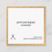 Eenvoudige Elegante Wit Gouden Haarbenoeming Afsprakenkaartje (Voorkant)