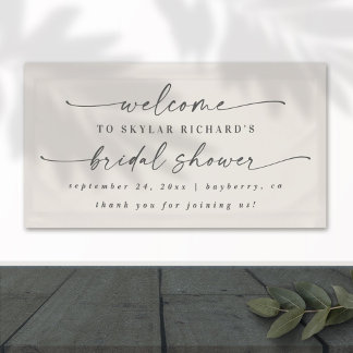 Eenvoudige Elegante Wit-Tinte Bruidsaushouding Wel Spandoek