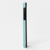 Eenvoudige elegante witte blauwe iPhone case (Achterkant/links)