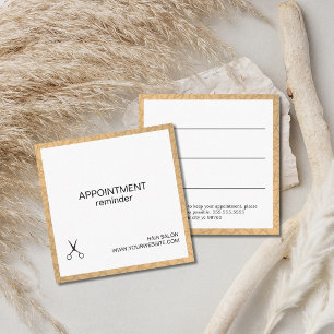 Eenvoudige Elegante Witte Gouden Afspraak voor Haa Afsprakenkaartje