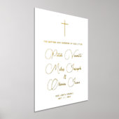 Eenvoudige elegante witte religieuze drieling doop folie afdrukken (Laagn)