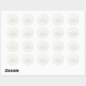 EENVOUDIGE ELEGANTE WITTE TEKST VOOR TYPOGRAFIE RONDE STICKER (Vel)