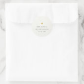 EENVOUDIGE ELEGANTE WITTE TEKST VOOR TYPOGRAFIE RONDE STICKER (Tas)