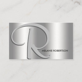 Eenvoudige elegante zilver op het Zilver Manuscrip Visitekaartje