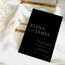 Eenvoudige Elegante Zwart & Goud Minimalistische H