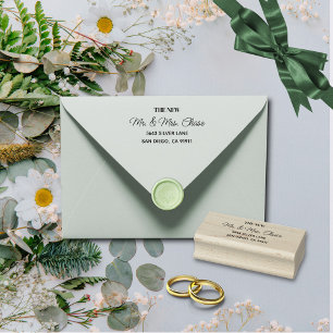 Eenvoudige elegante zwarte letters 	rubberstempel