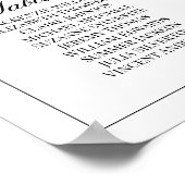 Eenvoudige Elegantie 9 Tafel Bruiloft Zittinggrafi Poster (Hoek)