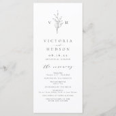 Eenvoudige elegantie botanische bladeren monogram  programma (Voorkant)