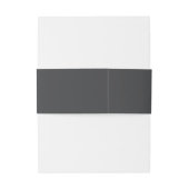 Eenvoudige Elegantie Bruiloft Initialen Charcoal I Uitnodigingen Wikkel (Achterkant Voorbeeld)