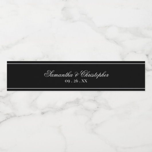 Eenvoudige Elegantie minimalistische bruiloft wit Waterfles Etiket (Enkel label)