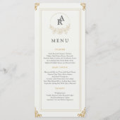 Eenvoudige elegantie Modern bruiloft menu (Voorkant)