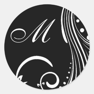 Eenvoudige elegantie ronde sticker