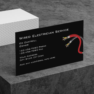 Eenvoudige elektricien visitekaartje