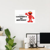 Eenvoudige Elmo 1e Verjaardag Poster (Thuiskantoor)
