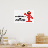 Eenvoudige Elmo 1e Verjaardag Poster (Keuken)